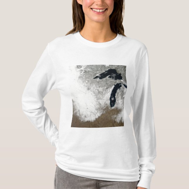Camiseta Imagem de cor verdadeira da neve (Frente)