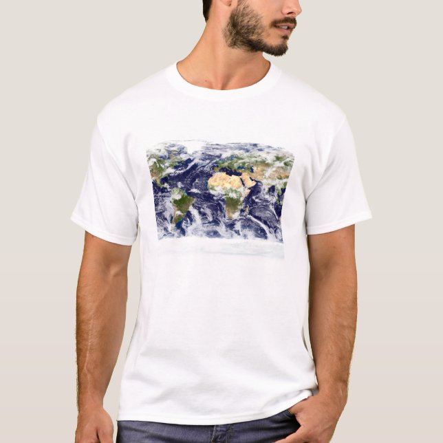 Camiseta Imagem de cor verdadeira de toda a Terra (Frente)