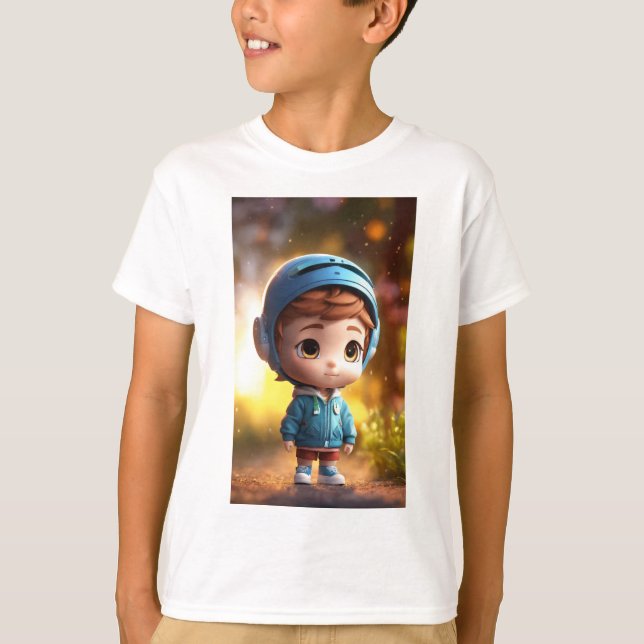 Camiseta Imagem de desenho animado (Frente)