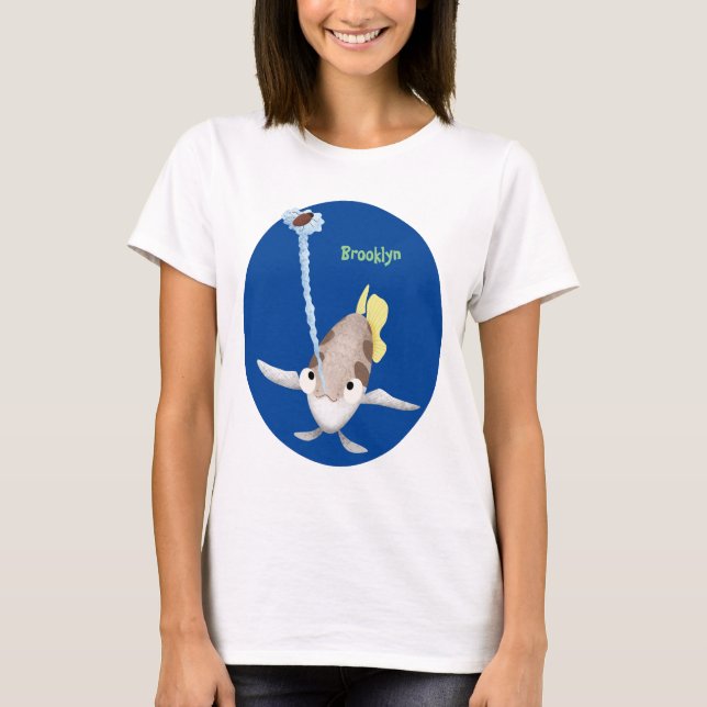 Camiseta Imagem de desenho animado de Arquerfish em Cute (Frente)