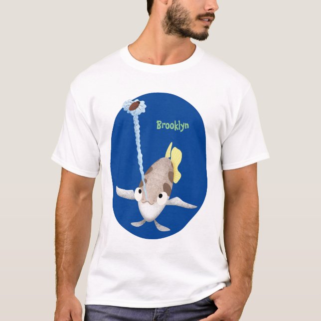 Camiseta Imagem de desenho animado de Arquerfish em Cute (Frente)