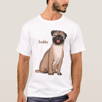Imagem de desenho animado de cachorro feliz e engr