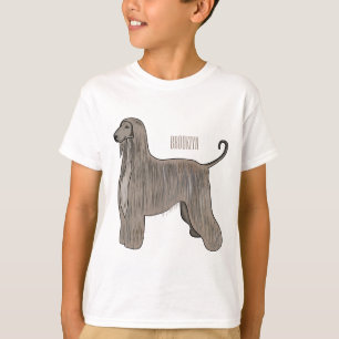 Camiseta Imagem de desenho animado de cão de cão de cão de
