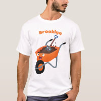 Imagem de desenho animado de carrinho de mão laran