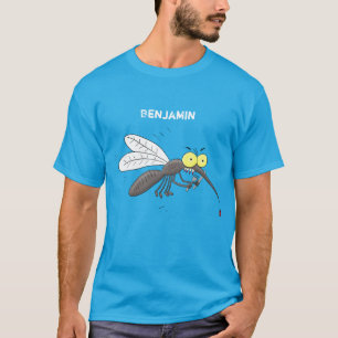 Camiseta Imagem de desenho animado de insetos mosquitos eng