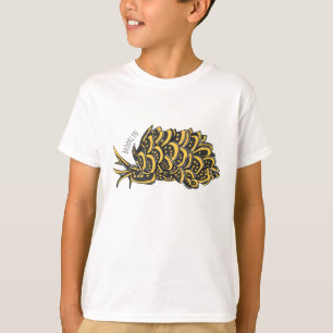 Camiseta Imagem de desenho animado de lesmas do mar folhead