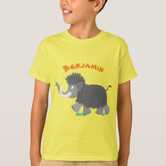 Camiseta Imagem de desenho animado de mamute boazona (Frente)