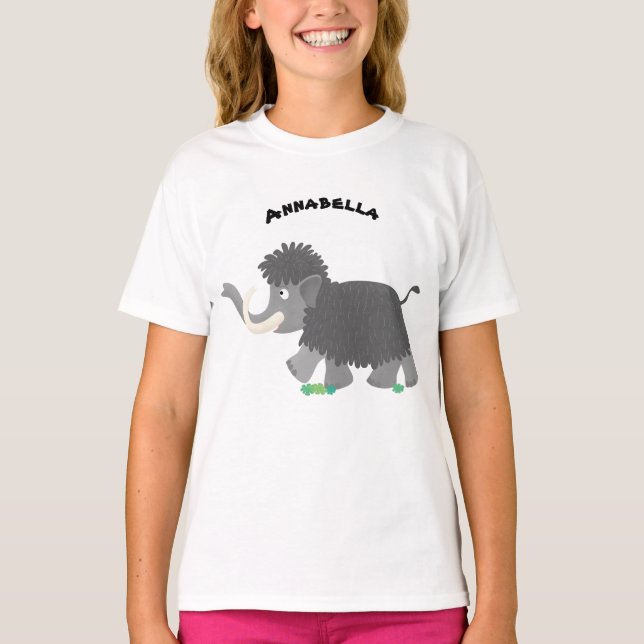 Camiseta Imagem de desenho animado de mamute boazona (Frente)