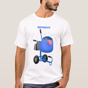 Camiseta Imagem de desenho animado de misturador azul engra