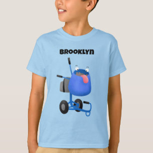 Camiseta Imagem de desenho animado de misturador azul engra
