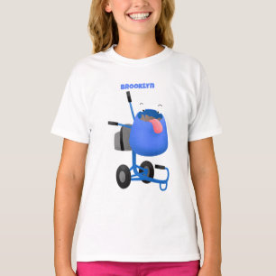 Camiseta Imagem de desenho animado de misturador azul engra