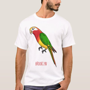 Camiseta Imagem de desenho animado de papagaio feliz e boni