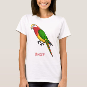 Camiseta Imagem de desenho animado de papagaio feliz e boni