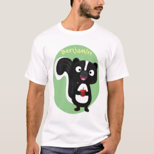 Camiseta Imagem de desenho animado de tronco feliz e bonito