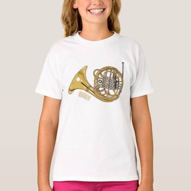 Camiseta Imagem de desenho animado francês (Frente)