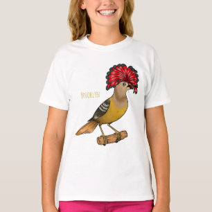 Camiseta Imagem de desenho animado real de aves apanhadoras