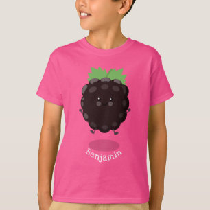 Camiseta Imagem de desenho animado roxo de amora doce e fel