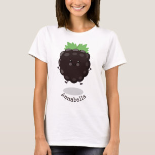 Camiseta Imagem de desenho animado roxo de amora doce e fel