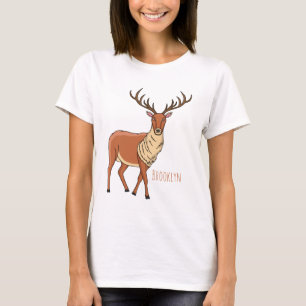 Camiseta Imagem de desenho de Reindeer