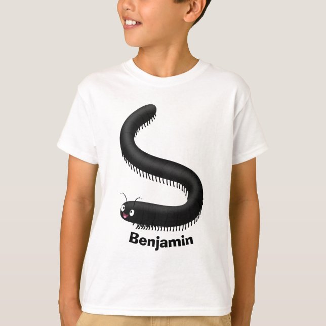 Camiseta Imagem de desenho em forma de milipede (Frente)