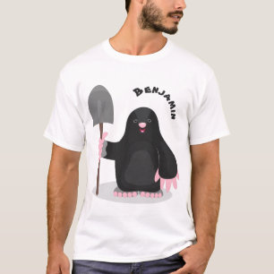 Camiseta Imagem de desenhos animados alegres e bonitos