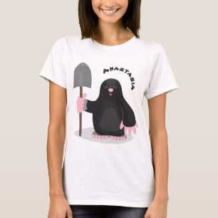 Camiseta Imagem de desenhos animados alegres e bonitos