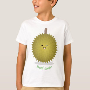 Camiseta Imagem de desenhos animados bonitos e felizes em D