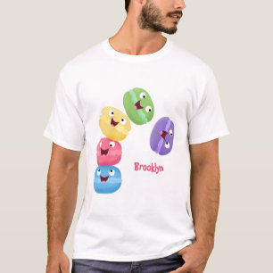 Camiseta Imagem de desenhos animados de macarões engraçados