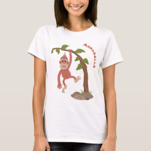 Camiseta Imagem de desenhos animados de orangoton, um bebê