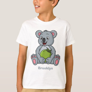 Camiseta Imagem de desenhos em coala e coco