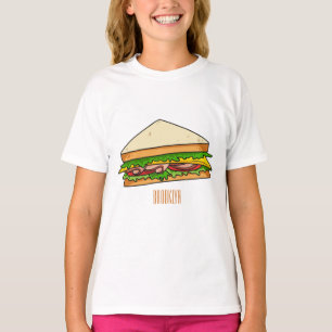 Camiseta Imagem de desenhos em Sandwich