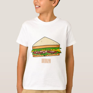 Camiseta Imagem de desenhos em Sandwich