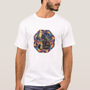 Camiseta Imagem de fantasia extrema de 2 gatos em ambiente