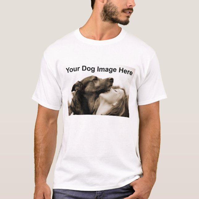 Camiseta Imagem de Fotografia Personalizada do Cão (Frente)