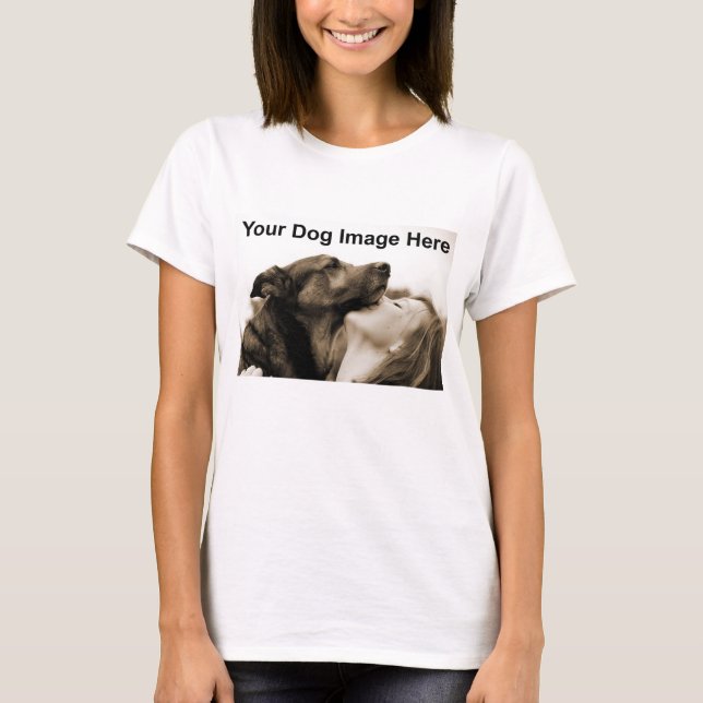 Camiseta Imagem de Fotografia Personalizada do Cão (Frente)