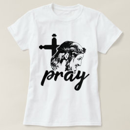Camiseta Imagem de Jesus Imagem Branca de Mulheres