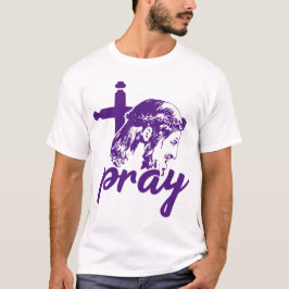 Camiseta Imagem de Jesus Imagem Púrpura