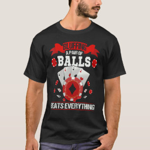 Camiseta Imagem de jogo de cartas de jogador de pôquer de j