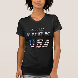 Camiseta Imagem de New York e texto dos EUA