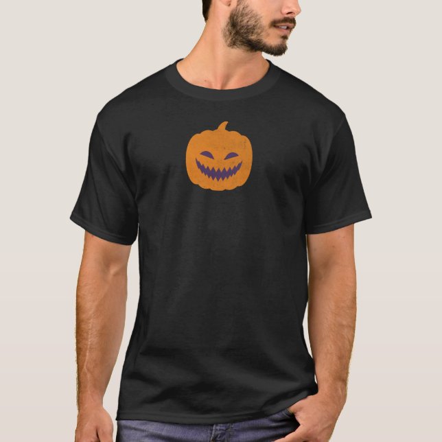 Camiseta Imagem de Pumpkin do Spookeen Jack-O-Lanterna (Frente)