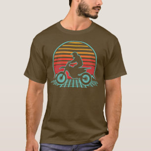 Camiseta Imagem de Retrô Retroativo de 80s Dirt Bike Rider