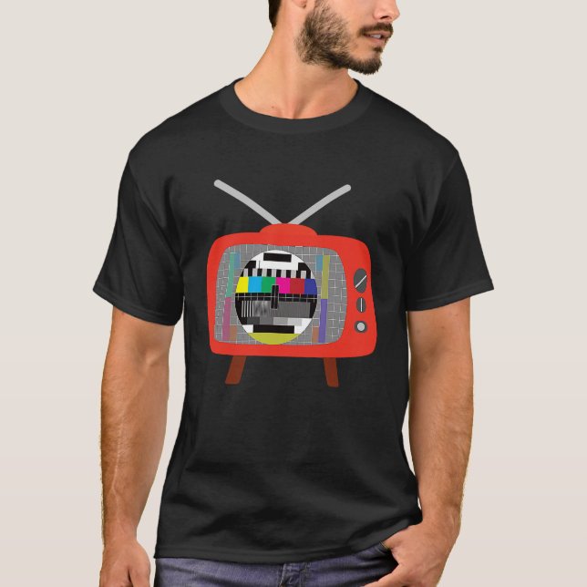 Camiseta Imagem de teste na TV de câmara retrorreflectora T (Frente)