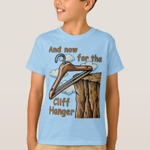 Camiseta Imagem Divertida de Cliff Hanger com Jogo de Palav