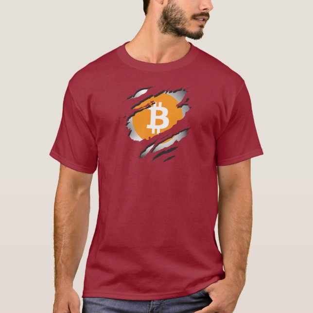 Camiseta Imagem do Bitmoeda Torn com/ Revelação do Logotipo (Frente)