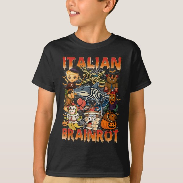 Camiseta Imagem do Brainrot Italiano Halloween C (Frente)