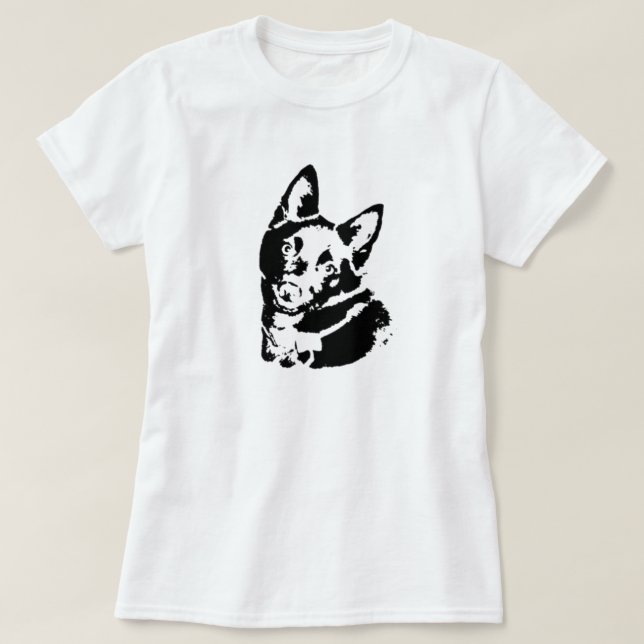 Camiseta Imagem do cão do Schipperke (Frente do Design)