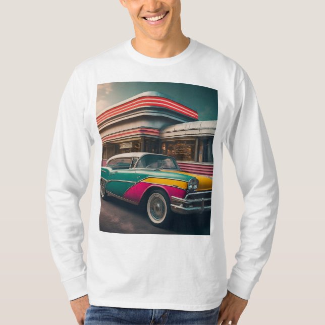 Camiseta Imagem do carro" T-Shirt Capa de Cheio para Homens (Frente)