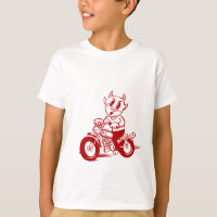Imagem do Cartoon Red Bike Rider Adorable