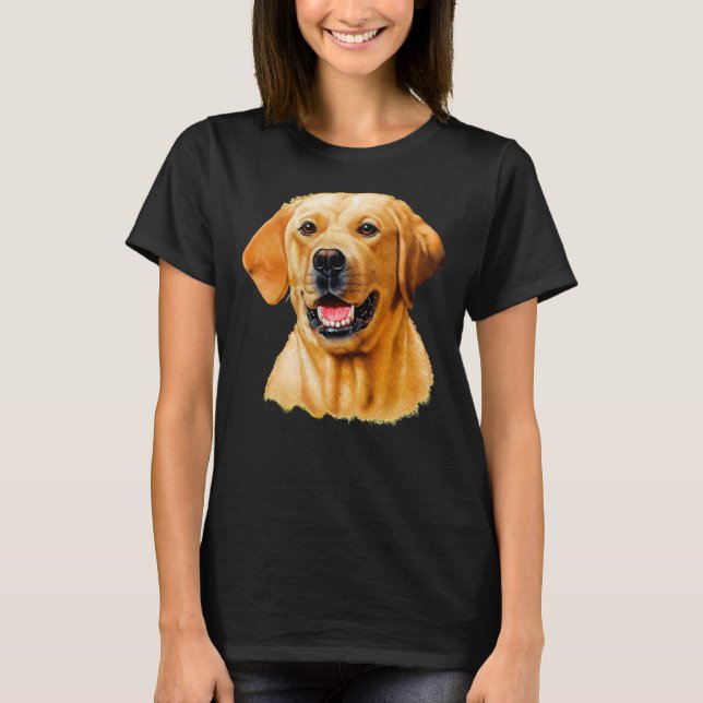 Camiseta Imagem do Cheio Labrador Amarelo (Frente)