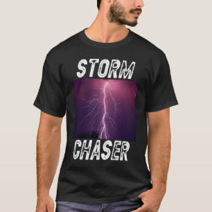 Camiseta Imagem do Clima de Relâmpago do Storm Chaser